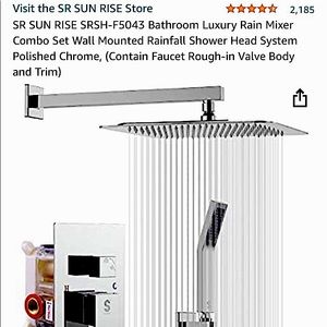 Sunrise polished chrome shower set